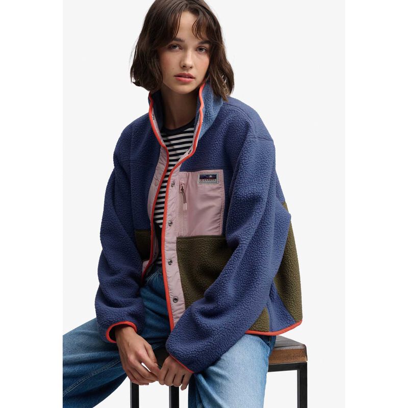 Superdry Colour Block Fleece Jacket image number 2